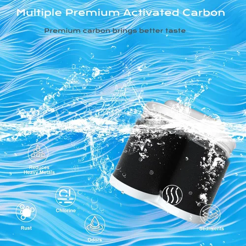 Vista 8 de Filtro compatible con todos los filtros de agua Epic, jarras y dispensadores, jarras de filtro de agua Aquagear, sin BPA, 150 galones de larga vida