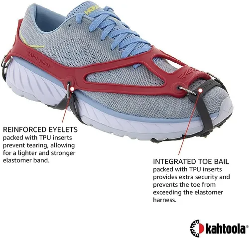 Vista 3 de Kahtoola 1st Gen NANOspikes Footwear Traction for ICY Winter Road Running & Walking