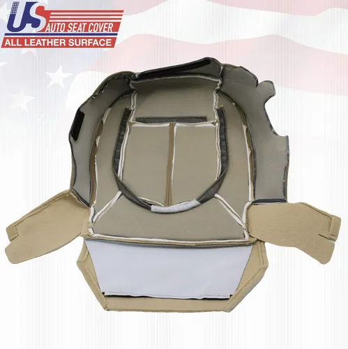 Vista 6 de 2011-2016 para Ford F250 Lariat Driver Bottom Seat Cover Perforated Leather Tan