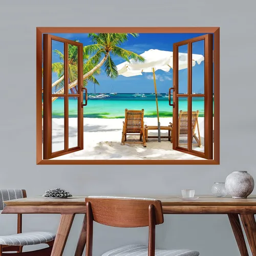Vista 44 de wall26 Mural de pared extraíble de playa y mar tropical, 24 x 32 pulgadas