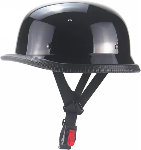Vista 16 de Casco de motocicleta de estilo adulto unisex negro medio, con certificación DOT, para chopper, ciclomotor, patinete, motocicleta eléctrica