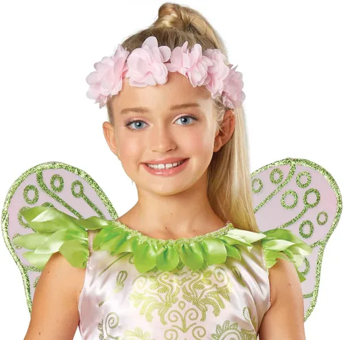 Vista 2 de Disfraz de hada verde para niñas, vestido de princesa de cuento de hadas para Halloween, cosplay con alas