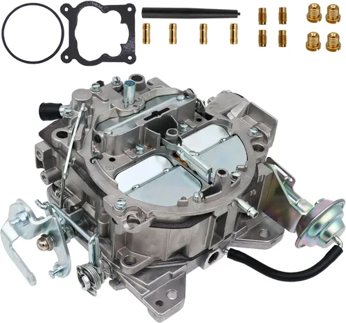 Vista 9 de Carburador de 4 barriles para Rochester Quadrajet 1904R 1906R 4MV Carb con estrangulador eléctrico para Chevy 305-350c.i 1980-1989 Motor