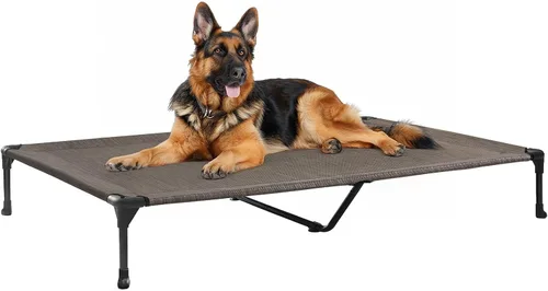 Vista 27 de Veehoo Cama elevada para perros medianos, para exteriores, cama elevada y refrescante para perros, cama para mascotas con malla transpirable, patas
