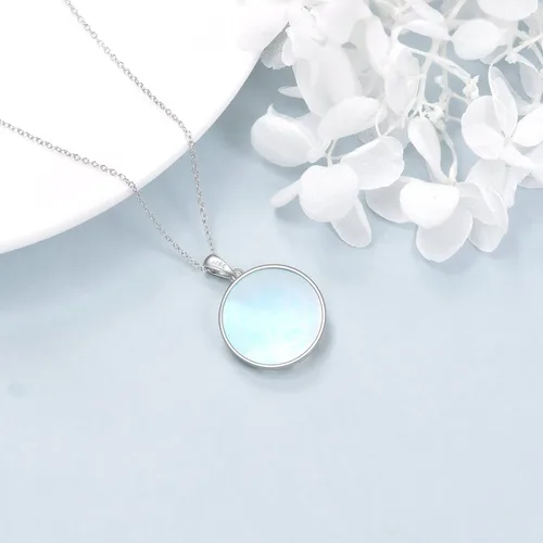 Vista 35 de LUHE Collar de plata de ley con dije de pentagrama de chakras y luna, pentáculo, celta, pagano, wiccano, amuleto mágico para mujeres, adolescentes