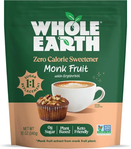 Vista 11 de Alternativa de azúcar a base de plantas Whole Earth, eritritol y fruta de monje, frasco de 9.8oz