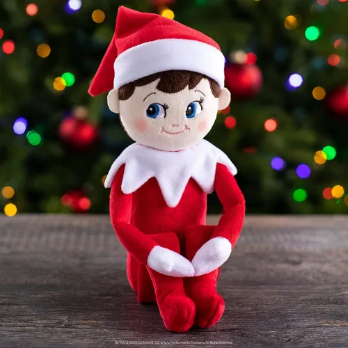 Vista 3 de The Elf on the Shelf Plushee Pals - Juguetes de peluche de elfo explorador de 17 pulgadas, niño de ojos azules, peluche abrazable y adorable