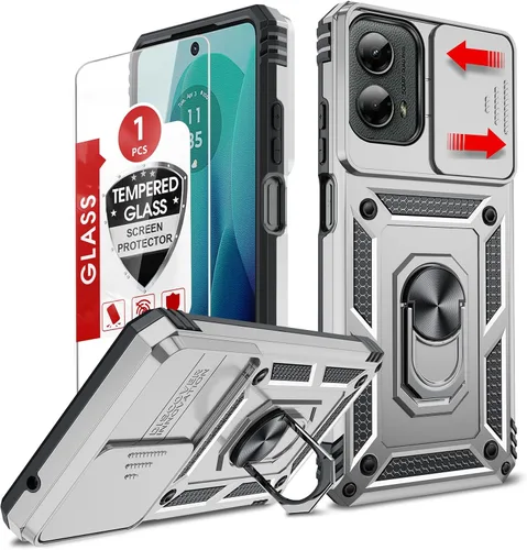 Vista 17 de LeYi Funda para Moto G Stylus 2022 4G (no compatible con 5G), funda para Moto G Stylus con 2 protectores de pantalla, funda protectora de grado Oro