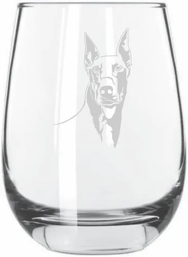 Vista 302 de Shar Pei (chino) - Vaso de vino sin tallo grabado para perro, 15.25 onzas