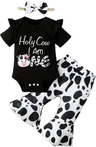 Vista 29 de Traje de primer cumpleaños para niña - Holy Cow I'm One