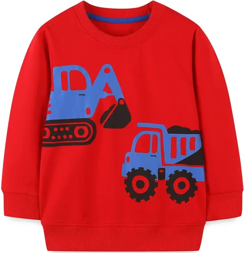 Vista 41 de Bumeex Sudaderas con cuello redondo para niños de 2 a 7 años
