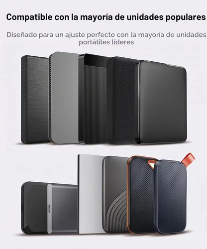 Vista 4 de Soporte para disco duro y SSD de 2 bolsillos para laptop, adhesivo reutilizable 3M Stick-On Sleeve for 2.5-Inch External HDDs & SSDs 5.9 x