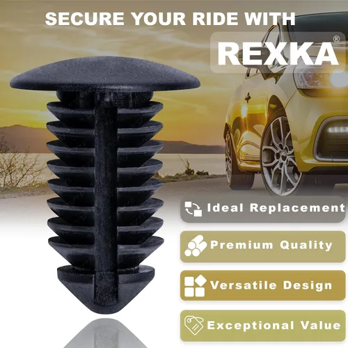 Vista 4 de Rexka 10 piezas de retenedores para panel de moldura con clip de pinza compatible con Ford N807721-S Chrysler 6504043 Explorer
