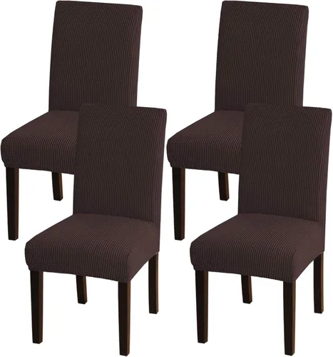 Vista 44 de Turquoize - Juego de 2 fundas elásticas para sillas de comedor, fundas lavables removibles para sillas de comedor, fundas de asiento para sillas