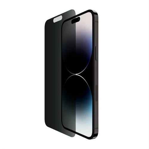 Vista 19 de Belkin ScreenForce UltraGlass Protector de pantalla con filtro de luz azul para iPhone 14 Pro, resistente a los arañazos, protección contra impactos
