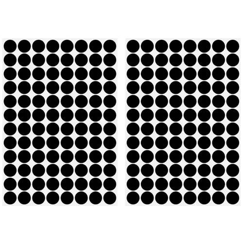 Vista 10 de Adhesivos autoadhesivos para agujeros de tornillo, 2 mesas 140 en 1, tapas autoadhesivas para tornillos a prueba de polvo, 0.472 in, color negro