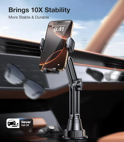 Vista 9 de Coolpow Soporte para Teléfono de Portavasos Soporte para Teléfono de Carro Soporte para Teléfono de Portavasos Montaje para Teléfono【Ultra Estable