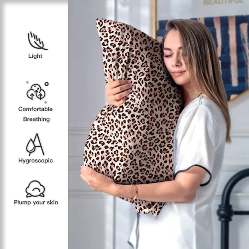 Vista 54 de Funda de almohada de seda para cabello y piel, suave, transpirable y sedosa, juego de fundas de almohada 100% tamaño estándar de 2 piezas, fundas