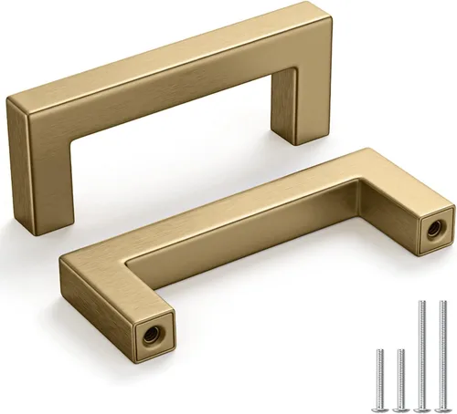 Vista 24 de homdiy Paquete de 30 tiradores dorados de gabinete de cocina de 6-1/4 Oro