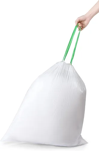 Vista 3 de TYPLASTICS Bolsas de basura de 13 galones de alto con cordón para cocina, 110 unidades basura, Oficina, Reciclaje