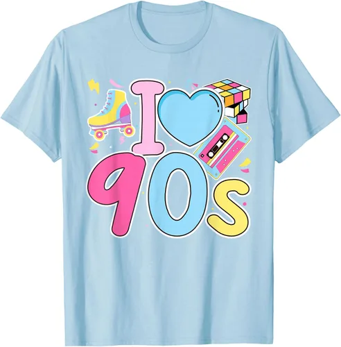 Vista 92 de I Love 90's Retro Style Nostalgia Vibe Funny 1990's Party T-Shirt Negro