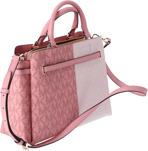 Vista 4 de Michael Kors Reed - Bolso bandolera convertible grande con bloques de color MK Signature