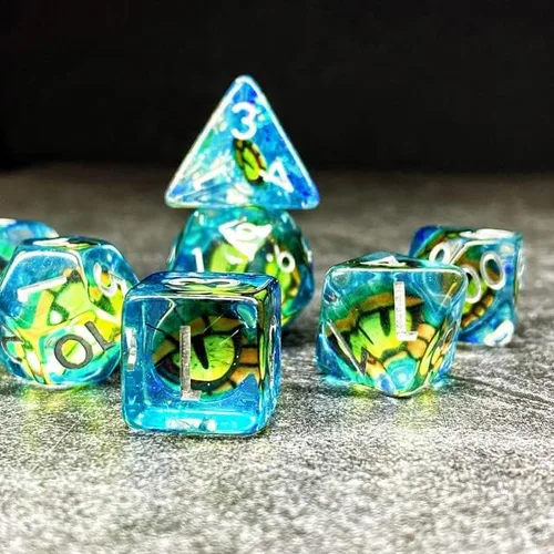 Vista 7 de Sage's Portal Animal Familiars - Juego de dados poliédricos de resina para Dungeons and Dragons RPG Pathfinder, mesa TTRPG (Baby Dragon)