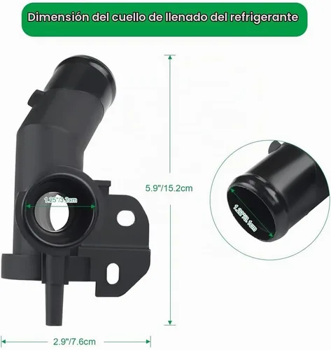 Vista 6 de Cuello de relleno de refrigerante del radiador compatible con 21517-JP00A