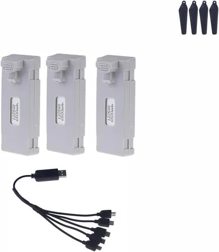 Vista 12 de RC Drone Battery for E88 E99 E88PRO E525 E99PRO, K3 3.7V 6500Mah Quadcopter Helicopter Mini Drone Battery(1pcs 6500mah e88)