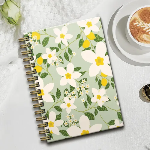 Vista 5 de Cuaderno con espiral, encuadernación fuerte de doble alambre con papel de primera calidad para niñas y mujeres, 60 hojas A5 con rayas