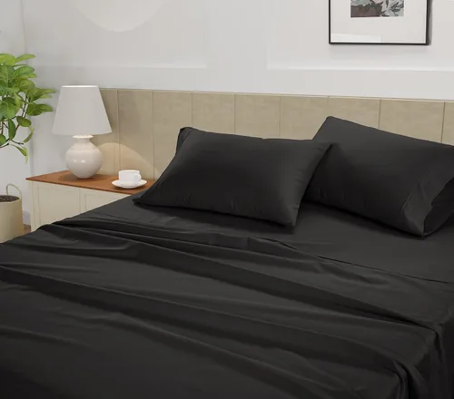 Vista 3 de Lane Linen Juego de 2 fundas de almohada 100 % de algodón, tamaño estándar, se adapta a almohadas estándar y Queen, fundas de almohada lujosas