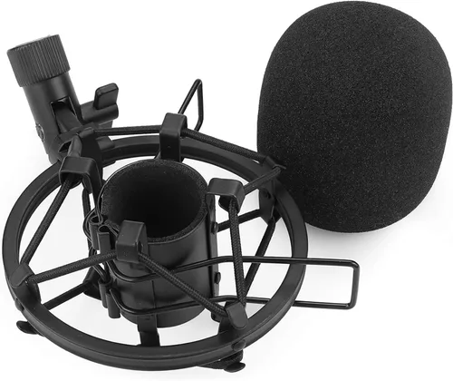 Vista 8 de SUNMON SM58 Soporte de montaje de choque para micrófono para reducir la vibración y el ruido, adecuado para Shure SM58-LC, SM58-CN Micrófono vocal