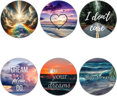 Vista 16 de (6 Pack) Cell Phone Grip,Mobile Phone Finger Foldable Holder Stand for Smartphones and Tablets - Love Quotes Py001