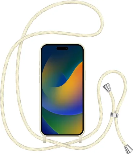 Vista 5 de ZTOFERA Funda para iPhone Air con correa, funda cruzada para teléfono con cordón ajustable para el cuello en los hombros, silicona suave a prueba