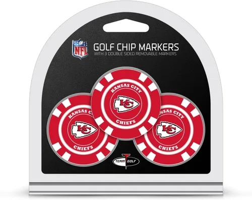 Vista 11 de Team Golf Tamaño de fichas de póquer de la NFL con marcadores de esmalte de doble cara más pequeños