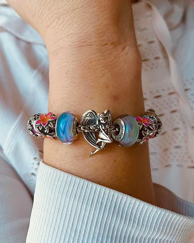 Vista 7 de Cute Angel of Love Sterling Silver Charm Bead Pendant Jewellery Amor Cupid Female Fairy Goddess fits pandora