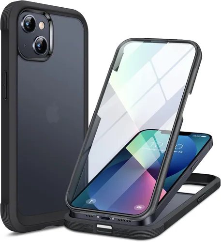Vista 218 de Miracase - Funda magnética para iPhone 13 Pro Max de 6.7 pulgadas (compatible con MagSafe), transparente, completo, protector de pantalla de vidrio