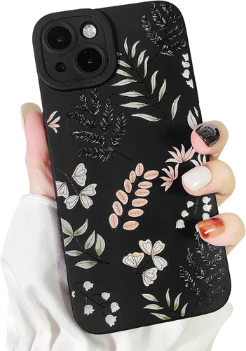 Vista 27 de Lovmooful Funda para iPhone 14 Plus, diseño de mariposa negra (mariposa) 2