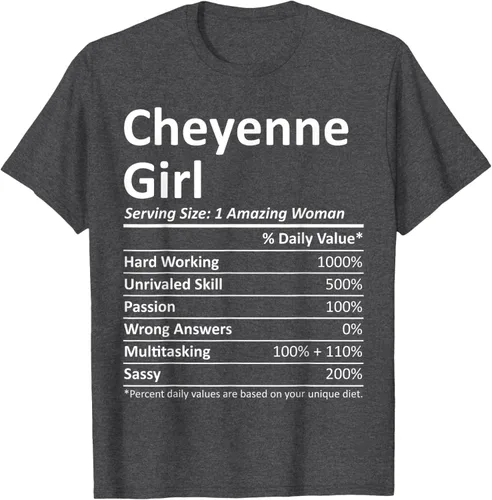 Vista 32 de CHEYENNE GIRL WY WYOMING - Camiseta divertida de regalo de City Home Roots USA, Negro, S