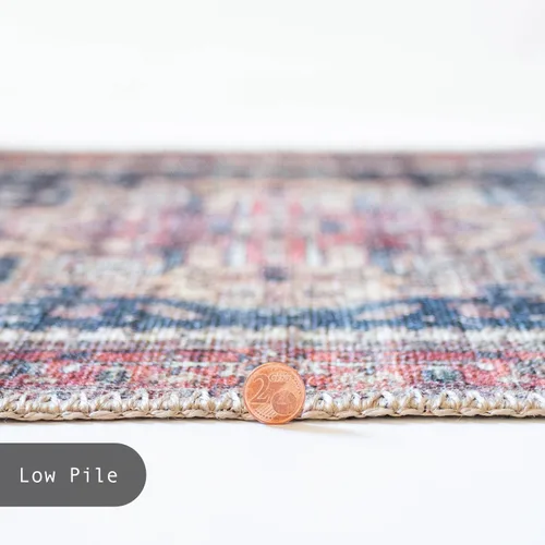 Vista 306 de GLN Rugs Traditional Collection - Alfombra de felpilla lavable a máquina, tradicional lavable, antideslizante, alfombra de felpilla de pelo corto