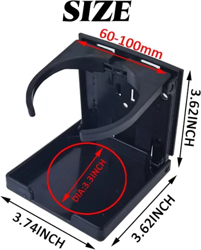 Vista 2 de NSBELL 5 soportes ajustables plegables para bebidas, soporte universal para botellas de coche, camiones, caravanas, automóviles, barcos, accesorios