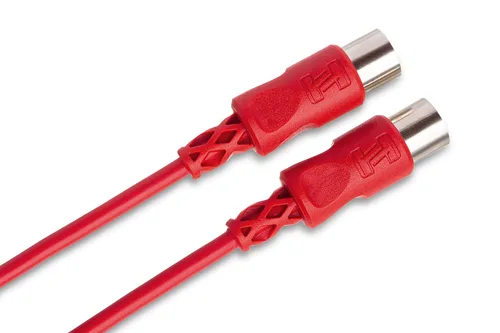Vista 2 de Hosa Cable MIDI MID-305RD, DIN de 5 pines a la misma, 5 pies