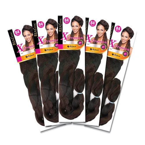 Vista 20 de Realistic Trenza original X-Pression 84 pulgadas 100% Kanekalon (paquete de 3, 1) M-61XPRES84