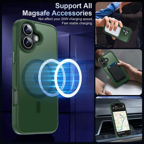 Vista 514 de MOCCA - Funda magnética resistente para iPhone XR de 6.1 pulgadas, compatible con MagSafe, funda con protección contra caídas de grado militar
