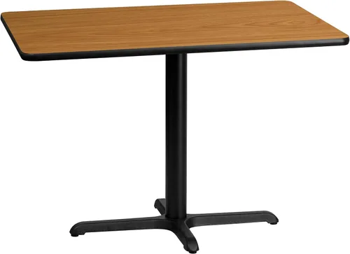 Vista 4 de Flash Furniture Mesa rectangular de 42 x 30 pulgadas y base X de 23.5 x Negro