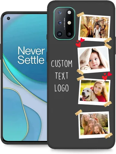 Vista 10 de Funda personalizada para OnePlus 8T con nombre de foto y texto, personalizado One Plus 8 T para teléfono móvil/smartphone/teléfono móvil/teléfono