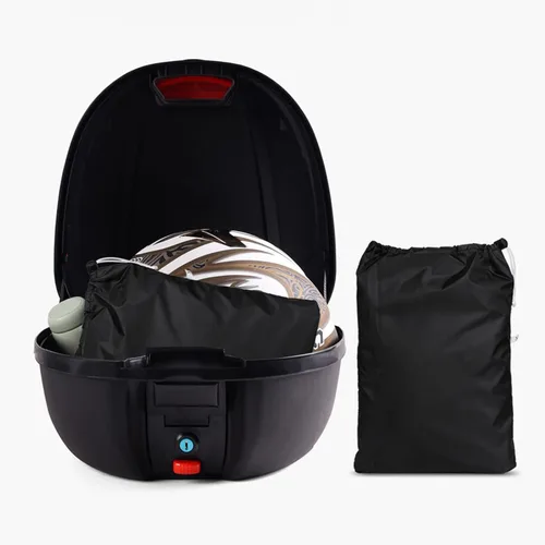 Vista 7 de LIHAO cobertor de motocicleta black, rain cover, UV dust protection, elastic hem, buckle strap, lock holes, moped cover, dirt bike cover