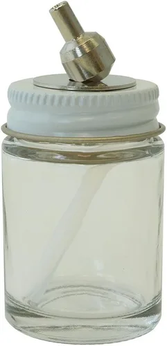 Vista 3 de Paasche Conjunto de botella de vidrio de 1 onza para aerógrafo VL, MIL, SI y TS