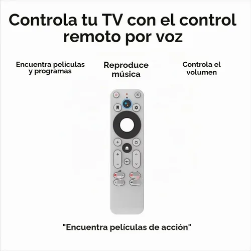 Vista 2 de ACEMAX Control remoto por voz para Android onn, Google TV 4K Streaming Boxes