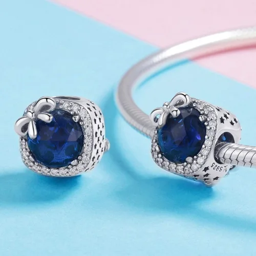 Vista 4 de MUERDOU Abalorio de piedra natal apto para dijes, pulsera, lazo, cumpleaños, cristal para pulsera y collar